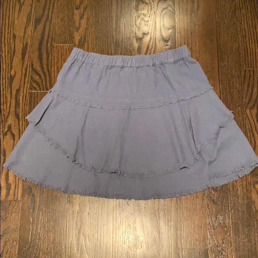 Scoop blue ruffle mini skirt